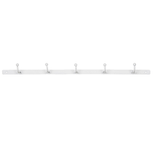 White Metal Wall Mounted Coat Rack With