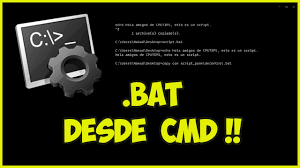 cómo crear un archivo bat desde el cmd