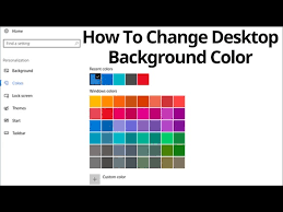 how to change desktop background color