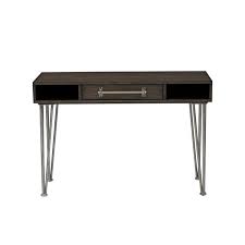 Our writing desk with a high gloss finish and shiny stainless steel legs brings a touch of modern to your home or office. Small Space Rustic Industrial Wood And Metal Writing Desk By Accentrics Home Furniturepick