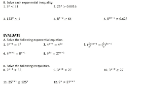 Solve Each Exponential Inequality