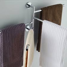 High quality steel make up this beautiful towel rack display, in a. Wall Mounted Stainless Steel Swing Bathroom Towel Rack Hanger Holder Organizer Home Improvement Plumbing Fixtures
