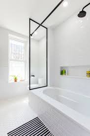 the glass shower door turns small baths
