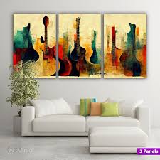 Abstract Guitar Painting Canvas Print