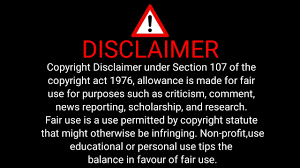 copyright free disclaimer intro for