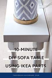 Make A Sofa Table In 10 Minutes Using