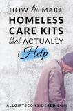 How do you make a homeless care package?