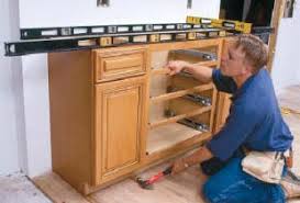 Wait to add drawers, doors and hardware until after the countertop is attached. Installation Tips Cabinet Joint