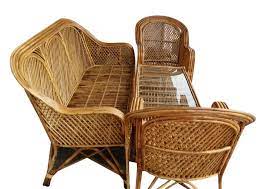 living room bamboo sofa set