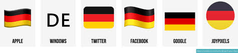 The german flag is a tricolor design featuring 3 horizontal bands of equal width. Flag Of Germany Emoji