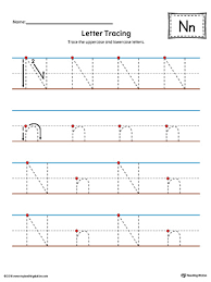 letter n tracing printable worksheet
