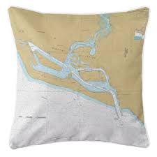 Island Girl Ca Newport Bay Ca Nautical Chart Pillow