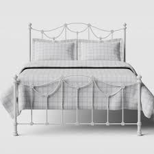white metal bed frames cream metal