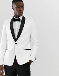 The above template is generated from template:atx co clothes outfit whiteblacktux. Asos Design Skinny Tuxedo Blazer In White With Black Lapels Asos