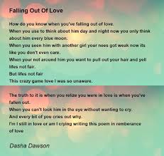 falling out of love poem by dasha dawson