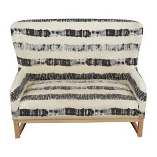 cb2 cb2 graphite stripe loveseat sofas