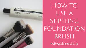 how to use a stippling foundation brush
