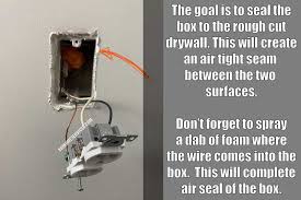 how to air seal electrical bo in 3