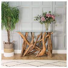 Teak Root Console Table Console Tables