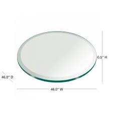 Fab Glass And Mirror 46 In Clear Round