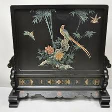 Vintage Chinese Black Lacquer Asian