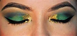 green and gold eye makeup tutorial