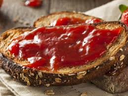 strawberry jam to toast nutrition facts