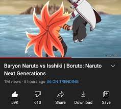Baryon Naruto Vs Isshiki Trending on #6. : r/Naruto