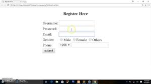 create a simple registration form
