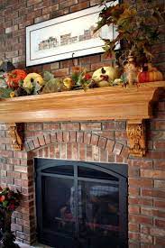 fall decor for brick fireplaces and