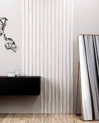 3d Wall Panels White Narrow Slats 30mm