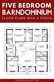 5 Bedroom Barndominium Floor Plan With