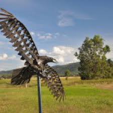 size bird of prey outdoor garden art