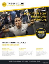 free fitness flyer indesign template