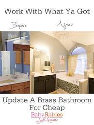 low budget brass bathroom update