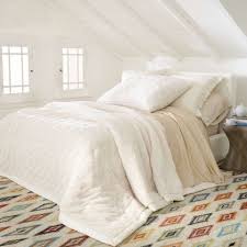 Marshmallow Fleece Puff Coverlet By
