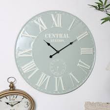 french grey amp cream wall clock