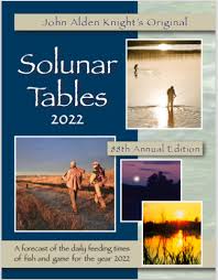 2022 solunar tables booklet