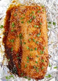 honey soy asian salmon in foil the