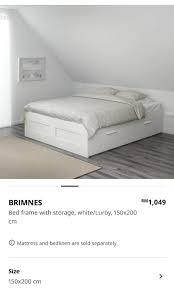Brimnes Ikea Queen Bed With Storage