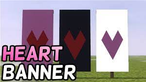 how to make a heart banner in minecraft