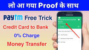 credit card to bank transfer free paytm