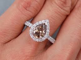 1 67 Ctw Pear Shape Diamond Engagement Ring Chocolate Si1
