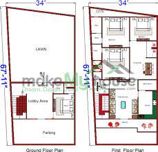 Buy 34x67 House Plan 34 By 67 Front