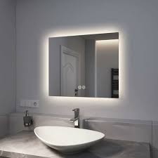 Wall Mounted Light Up Bathroom Mirror