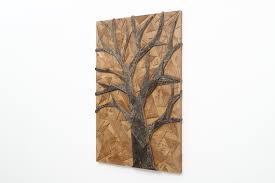Oak Tree Geometric Wood Tree Art Large