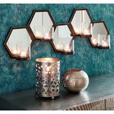 Bronze Honeycomb Mirror Wall Scone