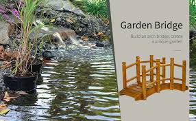 Outsunny Wooden Garden Bridge With