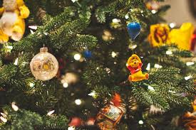 Christmas Tree With Ornaments Free Stock Photo