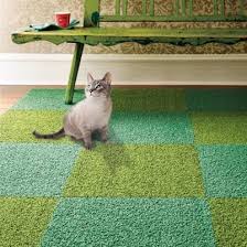 teal carpet tile